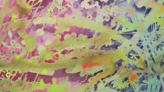 Chris Natrop, Liminal Nimbus Lilt, 2016 (Detail), Acrylic, Glitter, Paper, Nails, 9 x 41 Feet