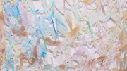 Chris Natrop, <i>Gold Frame Citrus Redux,</i> 2016 (Detail), Watercolor, Glitter, Paper with Brass Frame, Velvet, 33 x 33 Inches