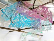 Chris Natrop, <i>Mini-Cloud Machine,</i> 2016, Acrylic, Glitter, Paper, String, Size Variable