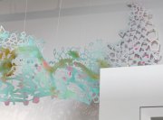 Chris Natrop, <i>Mini-Cloud Machine,</i> 2016, Acrylic, Glitter, Paper, String, Size Variable