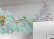 Chris Natrop, Mini-Cloud Machine, 2016, Acrylic, Glitter, Paper, String, Size Variable