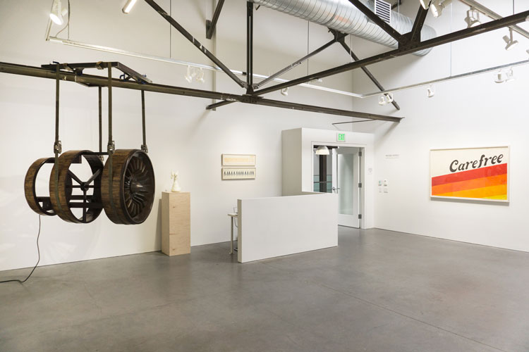 Michael Russell, Matter of Time, 2015, Wood and Stain, AC Gear Motor and Motor Control Adjusted to 1RPM, Pulleys with Timing Belt, 40 Inches Diameter x 54 Inches Length