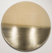 Miya Ando, <i>Light Gold Mandala,</i> 2016, Pigment, Dye, Urethane, Resin, Stainless Steel, 40 Inches