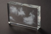 Miya Ando, Kumo Cloud, 2017, Ink and Glass, 4 x 6 x 1.75 Inches, Edition of 5