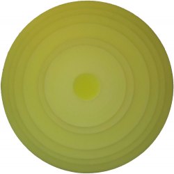 Lisa Bartleson, Oculus No 4, 2017, Cast Ceramic, Linen Form, Pigmented Bio-Resin on Wood, 24 Inches Diameter
