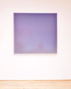 Lisa Bartleson, Sky Gradient No 7, 2014, (Installation View) Cast Bio-Resin and Natural Pigments, 52 x 52 x 3 Inches