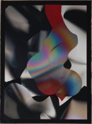 Larry Bell, SF 1.30 12A, 2012, Mixed Media on Black Arches Paper, 30 x 22 Inches