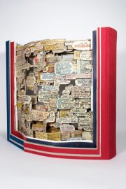 Brian Dettmer, <i>Bubblescape,</i> 2017, Hardcover Books, Acrylic Varnish, 16 x 17.875 x 6 Inches
