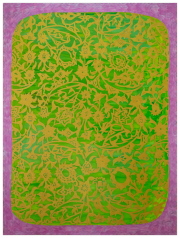 Carole Silverstein, "a shimmering field," 2021, Acrylic Ink on Mylar, 48.5 x 36.5 inches (framed)