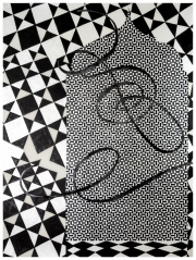 Carole Silverstein, "a shift in the rhythm," 2021, Acrylic Ink on Mylar, 48.5 x 36.5 inches (framed)