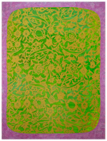 Carole Silverstein, "a shimmering field," 2021, Acrylic Ink on Mylar, 48.5 x 36.5 inches (framed)