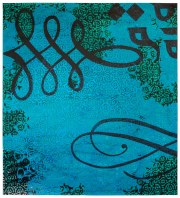 Carole Silverstein, the threads that comprise the net, 2018, Acrylic Ink on Mylar, 40 x 36 Inches