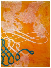 Carole Silverstein, to make itself felt, 2017, Acrylic Ink on Mylar, 48 x 36 Inches