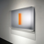 Casper Brindle, "Light Glyph VF," 2022, pigmented formed acrylic, 44 x 74 x 8 inches