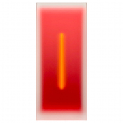 Casper Brindle, "Light Glyph, Red," 2023, pigmented acrylic, 23 x 10 inches