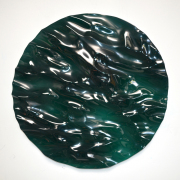 Alex Weinstein, "Ocean State 15," 2023, polyester resin, fiberglass, oil paint, 20 inches diameter