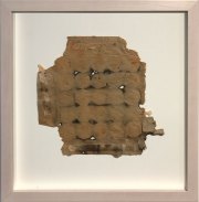 Eric Butcher, F/R 767 (Memento), 2017 Clay and Gunpowder Residue on Burnt Paper, 11.5 x 11 Inches