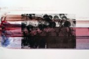 Rodney Ewing, <i>The Faithful,</i> 2016, Silkscreen and Dry Pigment on Paper, 40 x 29.5 Inches