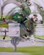 Yvette Gellis, Standing in the Corner #4, 2014, Oil on Canvas, 51.5 x 41.5 Inches