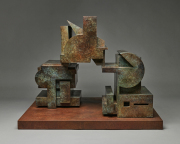Jud Bergeron, "Cyclopean Runways," 2022, cast bronze and steel, 36 x 24 x 26 inches, edition 1 of 3