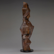 Jud Bergeron, "Shard Maquette," 2020, cast bronze with hardwood base (base not pictured), 30 x 10 x 10 inches, edition 2 of 9
