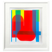 Jud Bergeron, "Ideas for Bright Ideas 2," 2021, silk screen print, unique, 22 x 21.75 inches (framed)