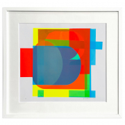 Jud Bergeron, "Ideas for Bright Ideas 10," 2021, silk screen print, unique, 21.5 x 26.5 inches (framed)