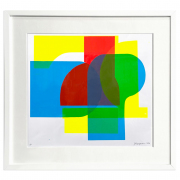 Jud Bergeron, "Ideas for Bright Ideas 11," 2021, silk screen print, unique, 22.5 x 26 inches (framed)