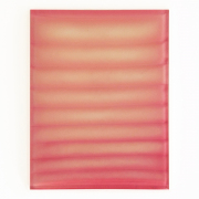 Lisa Bartleson, "Seed Rise Pink," 2026, sewn sculpted canvas, acrylic, resin, steel on panel 14 x 11 x 2 inches