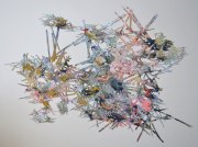 Lyndi Sales, Crystal beings that assist me, 2018, Acrylic and Ink on Archival Paper, 38 x 52 Inches