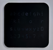 Maria Park, Imprint 10, 2022, 30” x 30”, acrylic and glitter reverse painted on plexiglass and mounted on EPS
