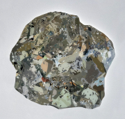 Maria Park, Pyrite, 2019, 17” x 18.5”, acrylic and glitter reverse painted on plexiglass and mounted on EPS
