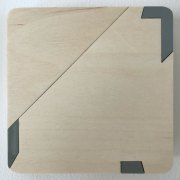 Maria Park and Branden Hookway, Studies in Callibration, 2018, Detail View, Plexiglas and Plywood, 6.75 x 6.75 x 1.5 Inches Each, 9 Pieces