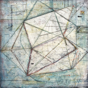 Mark Perlman, "Shine On," 2024, encaustic on panel, 48 x 48 inches