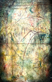 Mark Perlman, "Kaia," 2023, encaustic on panel, 48 x 36 inches