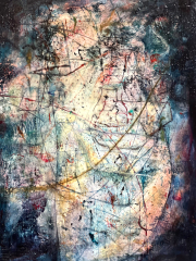 Mark Perlman, "Nightly," 2023, encaustic on panel, 48 x 36 inches