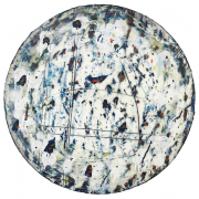Mark Perlman, "Splash," 2024, encaustic on panel, 18 inches diameter