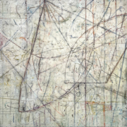 Mark Perlman, "Fanfare," 2024, encaustic on panel, 48 x 48 inches