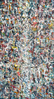 Mark Perlman, "Flow," 2026, oil and wax on panel, 43 x 24 inches