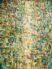 Mark Perlman, "Pinpoint," 2026, oil and wax on panel, 36 x 30 inches