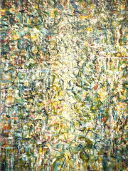 Mark Perlman, "Cadence," 2025, oil and wax on panel, 48 x 36 inches