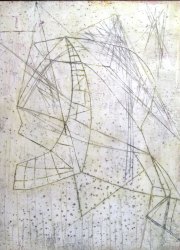 Mark Perlman, Sling, 2019, Encaustic on Panel, 48 x 36 Inches