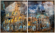 Matthew Picton, "Forum," 2023, archival digital prints and photographs, 48 x 82 x 3 inches