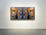 Matthew Picton, <i>After Life,</i> 2020, altered and cut photographs, UV_Plexi, 44 x 87.5 inches framed