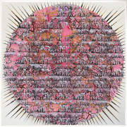 Matthew Picton, <i>New Delhi #2, 1947,</i> 2021, cut and altered photographs, Yupo paper, archival inks, 64 x 64 inches (framed)
