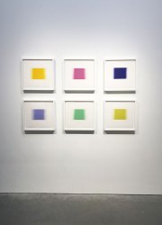 Betty Merken, <i>Illumination Series,</i> 2016 (Grid Installation View), Oil Monotype on Rives BFK Paper, 17 x 18 Inches Each, 63 x 39.5 Inches All