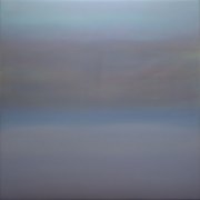 Miya Ando, <i>Lavender Blue Green Field,</i> 2020, Dye, Pigment, Resin, Urethane, Aluminum, 48 x 48 Inches