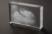 Miya Ando, Kumo Cloud, 2017, Ink and Glass, 4 x 6 x 1.75 Inches, Edition of 5