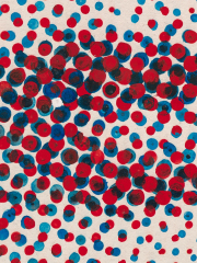 Monica Lundy, "Portland," 2024 (detail view), gouache on Khadi paper, 62 x 45.5 inches (framed)