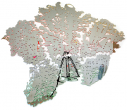 Chris Natrop, Reflector Specter - Lily Swell Machine, 2021, polished stainless steel and acrylic, 71 x 60 inches, Edition of 3